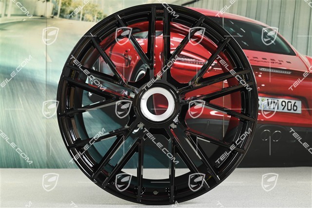 21" Felga Panamera Turbo S, 11,5J x 21 ET69, czarny wysoki połysk
