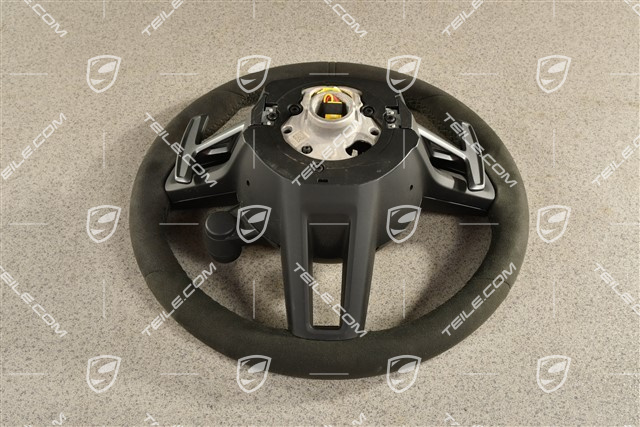 PDK Steering wheel, multifunction, Sport Chrono Package Plus, Alcantara Race Tex, Black