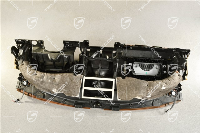 Konsola przednia skórzana, havanna (uszkodzone mocowania)