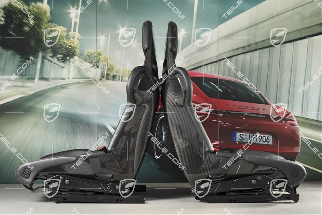Bucket seats, Carbon, leather+Alcantara, black, logo GT4, set, L+R