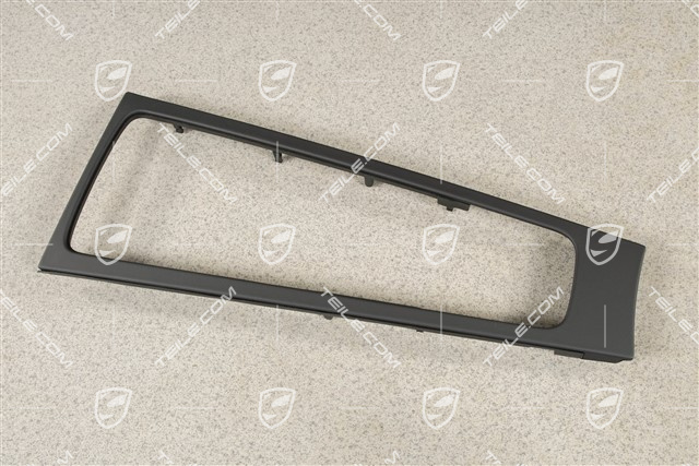 Blende Mittelkonsole, Leder, Schwarz