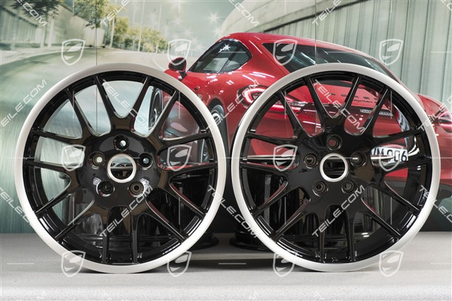 20" Felgensatz RS Spyder, 9,5J x 20 ET65 + 10,5J x 20 ET65, für Winterreifen geeignet, schwarz hochglanz + silber