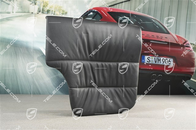 Back seat lower / cushion, Coupe/Targa, draped leather, black, L