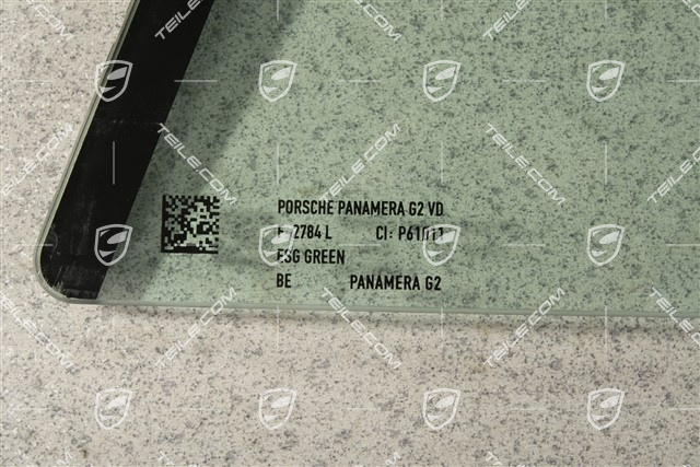 Türfensterscheibe, vorne, Wärmeschutzglas grün, L