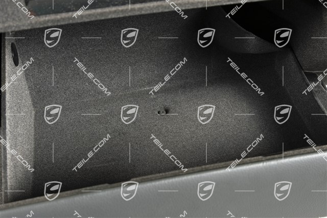 Handschuhkasten, Kunstleder, steingrau, komplett