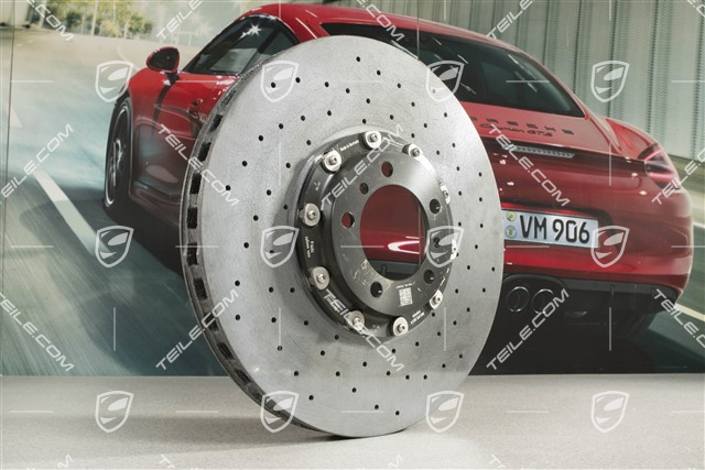 Turbo, PCCB, Ceramic brake disc, front axle,  for black / yellow brake caliper, R