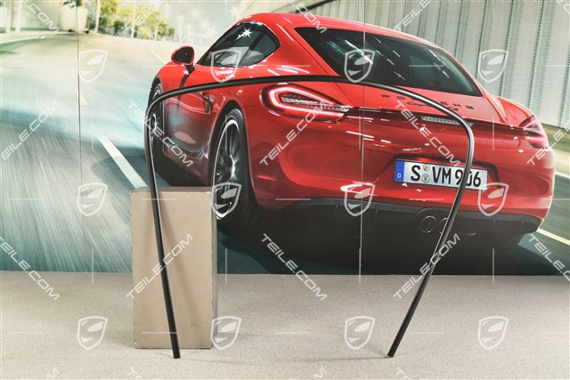 Molding Plastic trim (half) for rear window, Coupe, Black, R