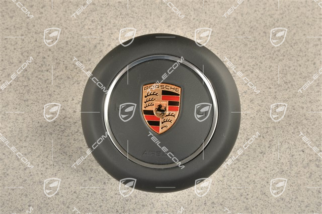 Airbag-Einheit, Leder, Schwarz