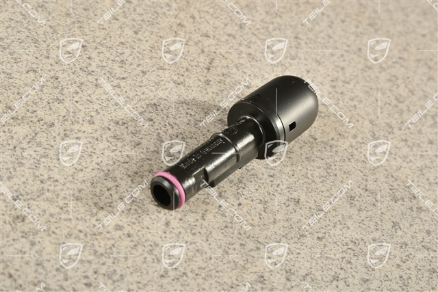 Düsenknopf, Schwarz-Matt, L=R