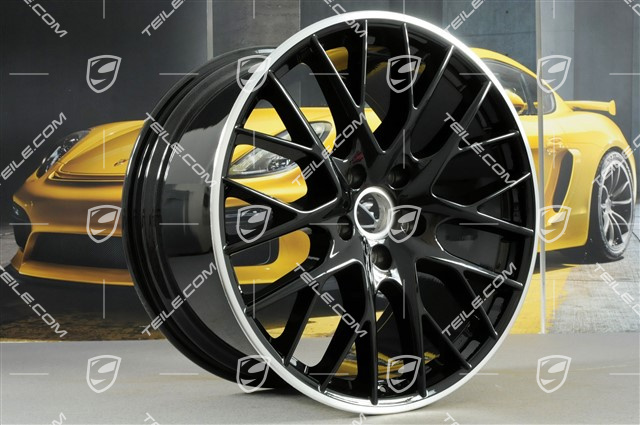 21" Felge Panamera Sport Design, 11,5J x 21 ET69, in Schwarz Hochglanz