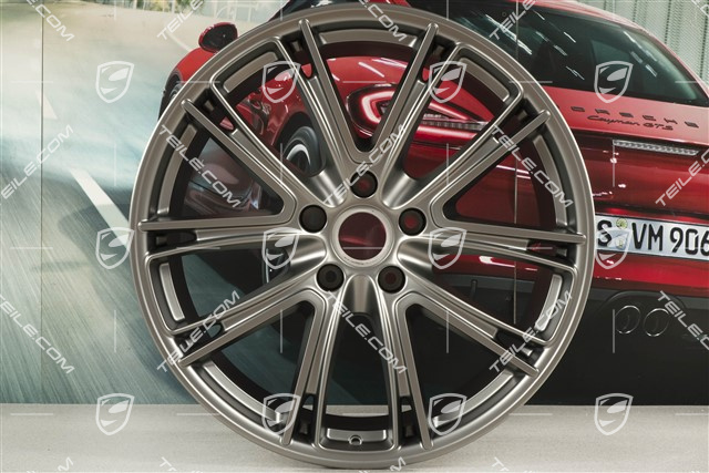 21-inch wheel rim Panamera Exclusiv, 11,5J x 21 ET69, platinum satin-matt