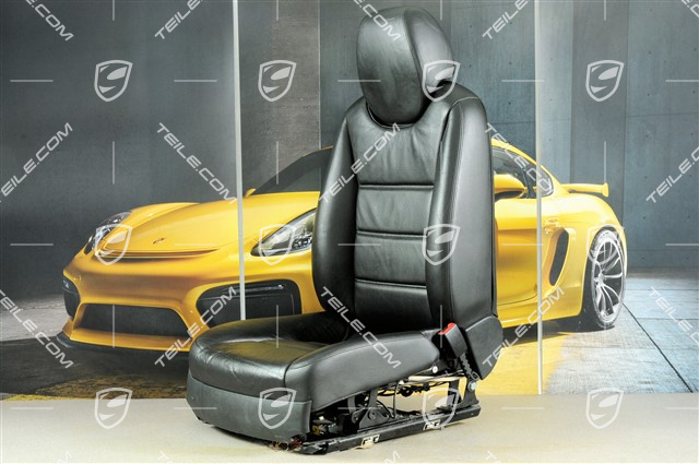 Seat, elect. adjustment, heating, Memory, Lumbar, leather, black, R