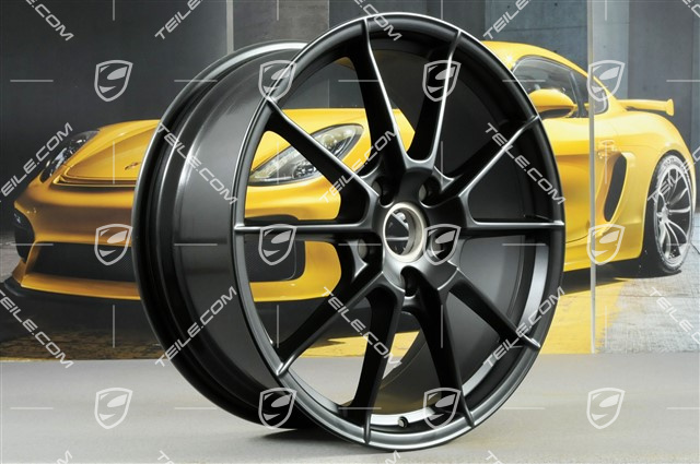 20" Felgensatz "Boxster Spyder", Felgen 8,5J x 20 ET57 + 10,5J x 20 ET47, schwarz seidenmatt