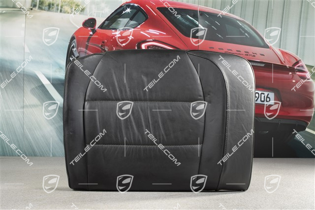 Notsitzrückenlehne, Raffleder, schwarz, Cabrio, R