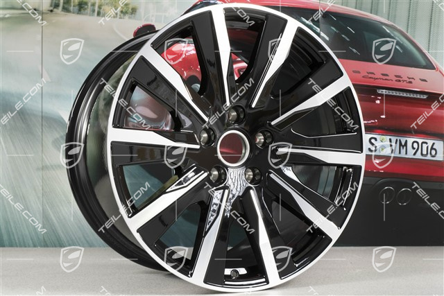 20-inch Taycan Tequipment Design wheel rim set, 9J x 20 ET54 + 11J x 20 ET60, black high gloss