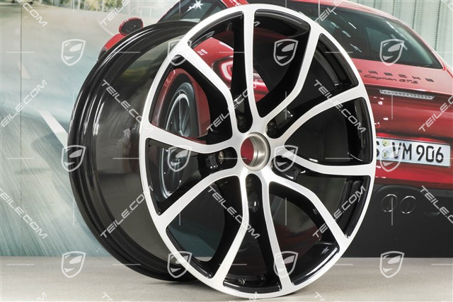 21" Felga Cayenne Exclusive Design, 11J x 21 ET49, czarny wysoki połysk