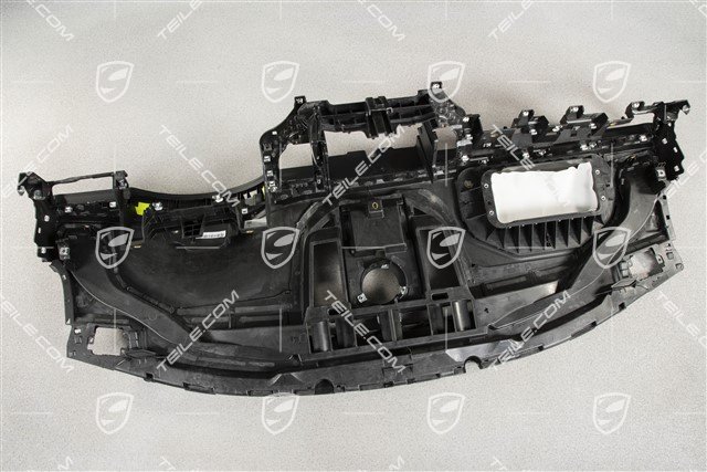 Dashboard / Instrument trim, upper part, Leather, Black, gray thread