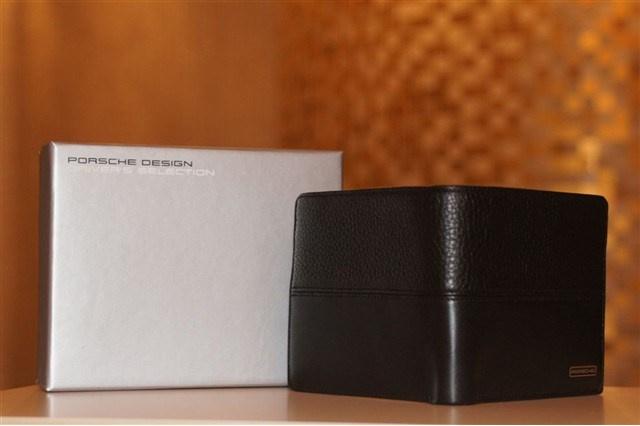 Porsche Sport Classic wallet, leather. Black