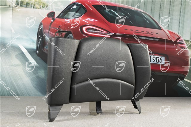 Notsitzrückenlehne / Rücksitz / Rückenlehne, hinten, Kunstleder, schwarz, coupe, L