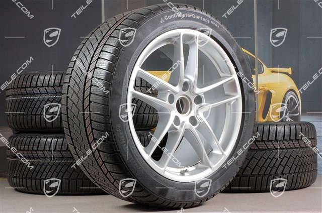 19" Panamera TURBO II Winterräder Satz, Felgen 9J x 19 ET60 + 10J x 19 ET61 + NEUE Continental Winterreifen 255/45 R19+285/40 R19, RDK-Sensoren
