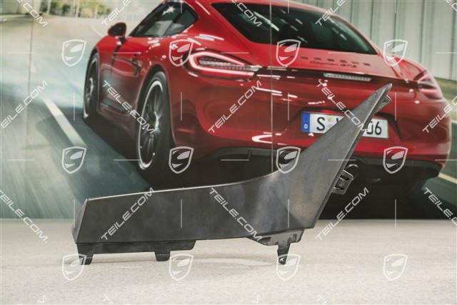 Front bumper Cover trim, Black, R