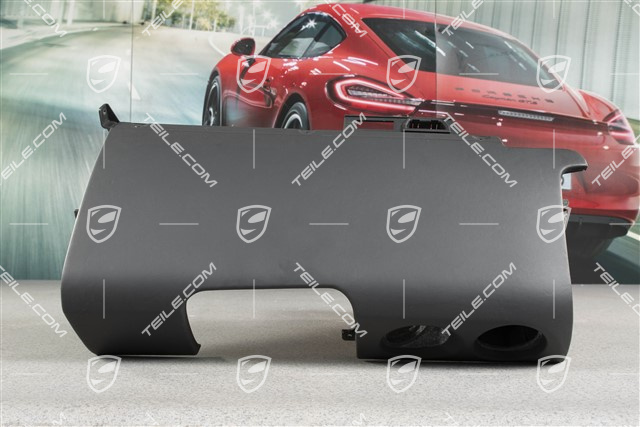 Dashboard trim lower part, leather, black