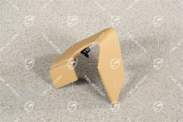 Blenda ze skóry, rączka drzwi, wewnętrzna, Sand beige, L