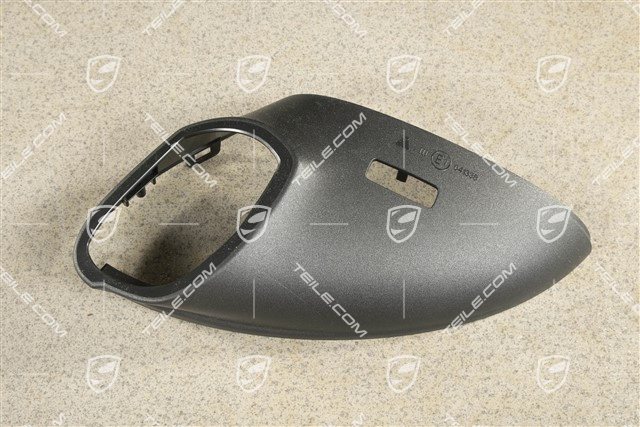 Spiegelgehäuse / Spiegel, Blende unten mit Loch für licht , Schwarzmatt, R