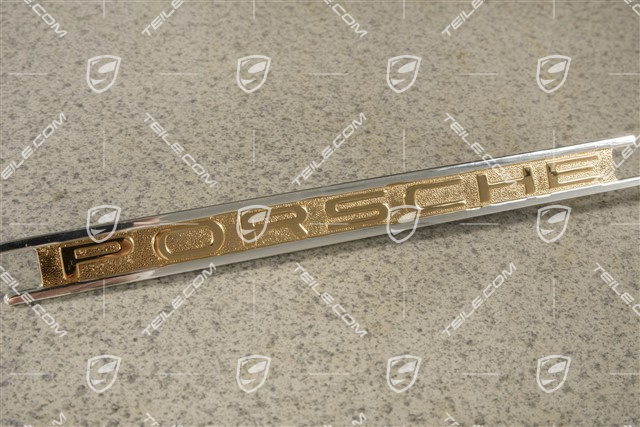 "PORSCHE" Schriftzug, Vergolded, Schalttafel (Speedster)