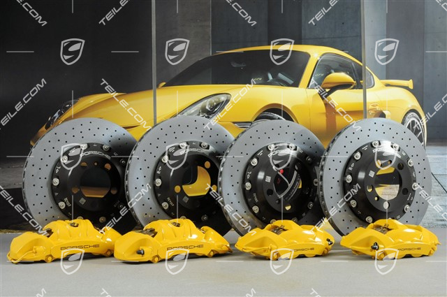 PCCB Hamulce ceramiczne, komplet, 2x tarcza przednia + 2x tylna, 2x zacisk przedni + 2x tylny, klocki, 991.2 GT3 / GT3RS / GT2RS