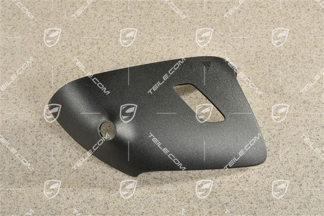 Aussenspiegel, Blende unten mit Locher für Kamera und Licht, Schwarz matt, L