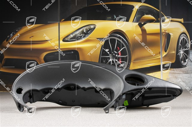 Schalttafelverkleidung Abdeckung, Leder, Schwarz