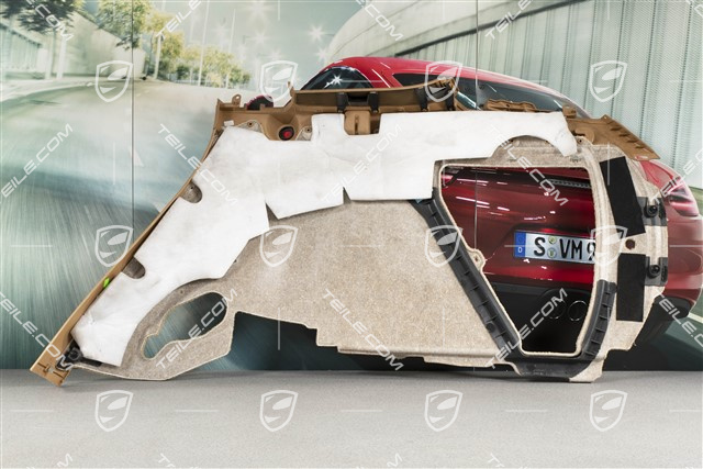 Tapicerka tylna / bagażnika, welur, beżowy, L