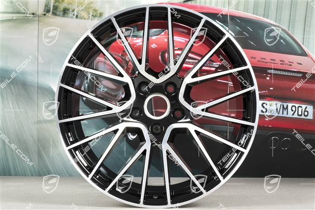 21-inch wheel rim, Cayenne RS Spyder, 11J x 21 ET49, black high gloss