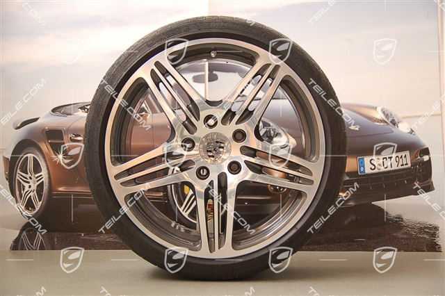 19-inch Turbo I summer wheel set, wheels 8,5J x 19 ET 56 + 11J x 19 ET51 + NEW summer tyres 235/35 ZR19 + 305/30 ZR19, with TPMS