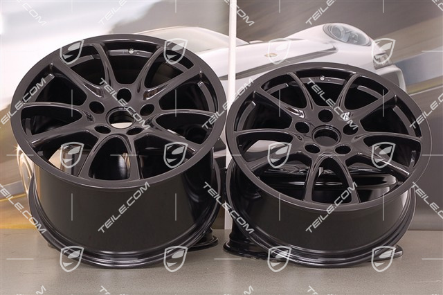 19" Komplet felg GT3, 8,5J x 19 ET53 + 12J x 19 ET68, czarne