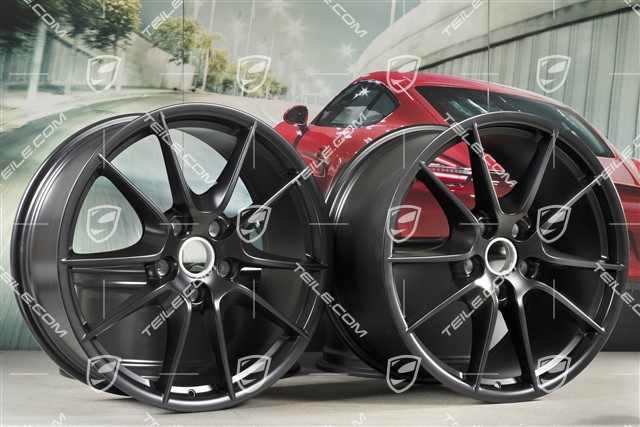 20-inch Carrera S (III) rims set, 8,5J x 20 RT51 + 11J x 20 ET70, black satin-matt