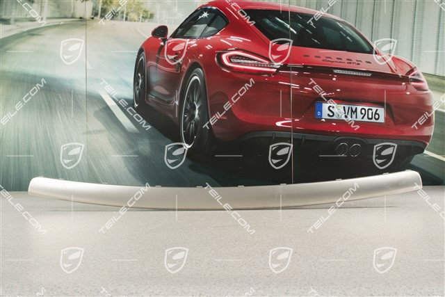 Rear bumper trim, stainless steel