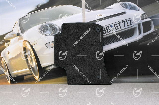 Dywaniki, komplet 4 części, czarne