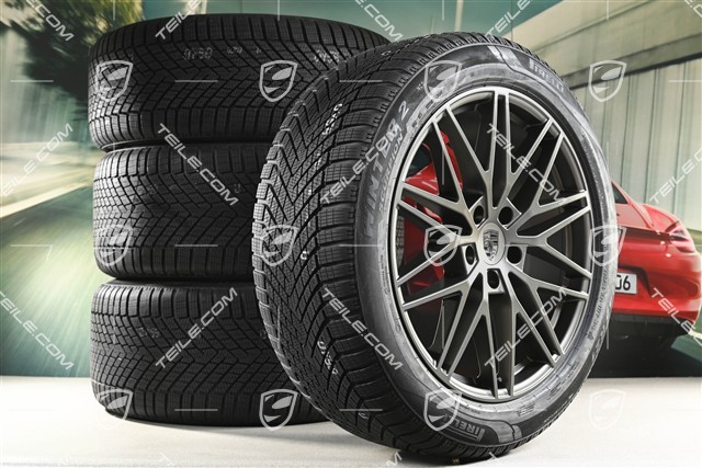 21-inch RS Spyder Design winter wheel set, rims 9,5J x 21 ET46 + 11,0J x 21 ET58 + Pirelli winter tyres 285/45 R21 + 305/40 R21, with TPMS, turbonite