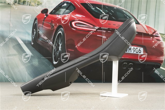 Podłokietnik, Tapicerka drzwi przednich, Skóra, Czarny, L