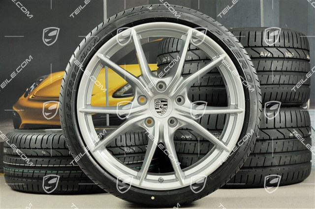 20" Sommerräder Satz Carrera S IV, Felgen 8,5 J x 20 ET49  + 11,5 J x 20 ET56 + Sommerreifen 245/35 ZR 20 + 305/30 ZR20, mit RDK