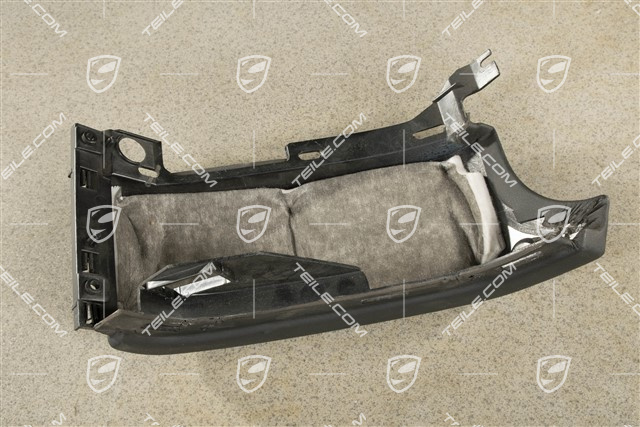 Dashboard trim lower part, Leatherette, Black, L