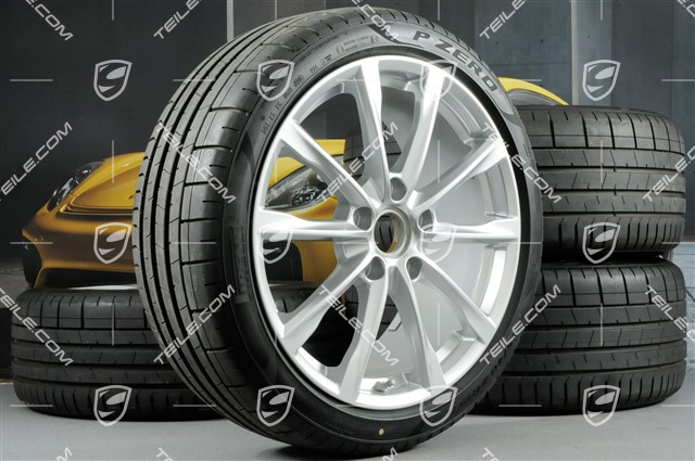 19" Boxster S Sommerräder Satz, Felgen 8J x 19 ET57 + 10J x 19 ET45 + NEUE Pirelli P Zero Sommerreifen 235/40 R19 + 265/40 R19