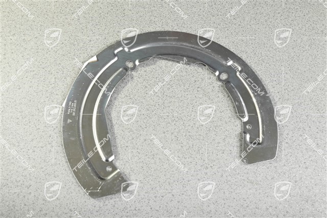 Rear axle disc brake protective plate, L