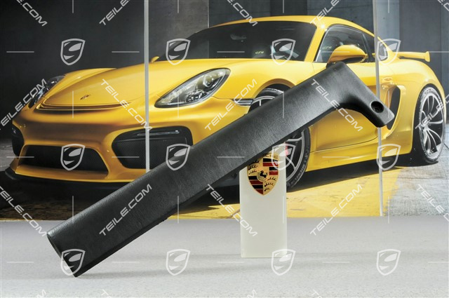 Knee protection strip, leatherette, black, R