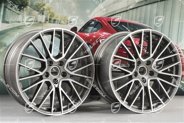 21" Komplet felg Cayenne RS Spyder, 11J x 21 ET49 + 9,5J x 21 ET46, do Cayenne Coupe