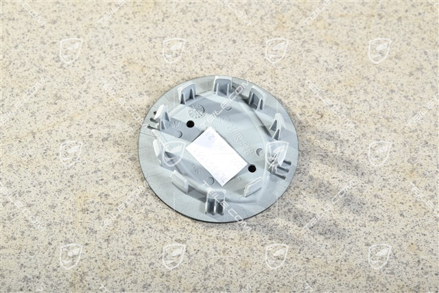 Center cap, concave, coloured crest, Jet Black Metallic