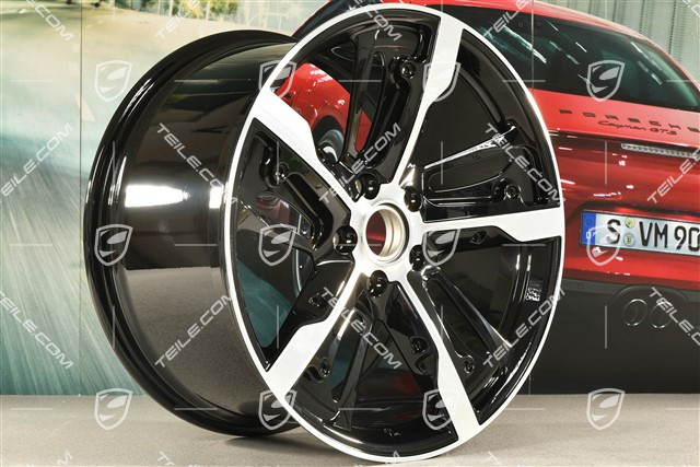 21" Felge Taycan Exclusive Design, 11,5J x 21 ET66, Carbon Version (Carbon Aeroblades gehören nicht zum Lieferumfang), hinten, L