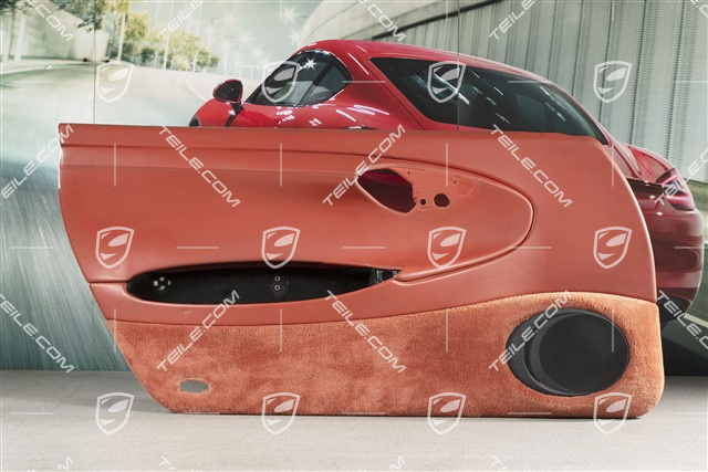 Tapicerka drzwi, skóra, Sound pakiet, Boxster red, L